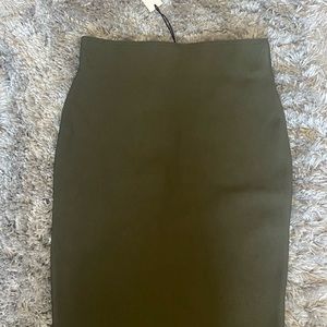 Olive Green Pencil Skirt